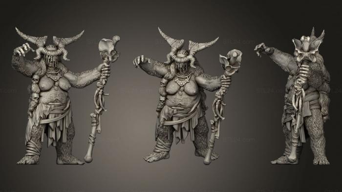 Figurines heroes, monsters and demons (Yetis, STKM_3894) 3D models for cnc